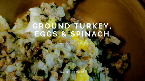 Ground Turkey Eggs Spinach Dog Food Recipe Krazy For Pets