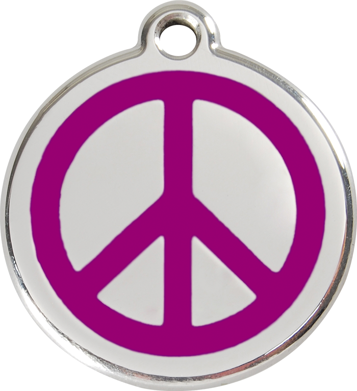 Red Dingo - Peace ID Tag | Krazy For Pets